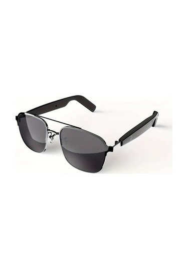 Xuweiwei Siyah Yeni Akıllı Gözlükler Kablosuz Kulaklık Gözlük Metal Dokulu Mikrofon Hoparlör Dokunmatik Kontrol Kamera Tüm Telefonlarla Uyumlu