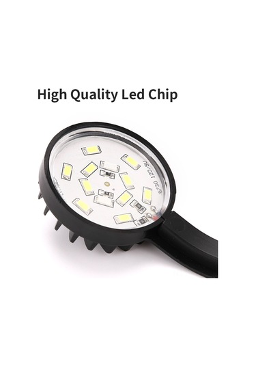 Padalink Usb Led Akvaryum Işığı Mavi Beyaz Işık 12 Led 5w Aluminyum Mini Su Bitkisi Lambası Siyah Avrupa Standartı Siyah