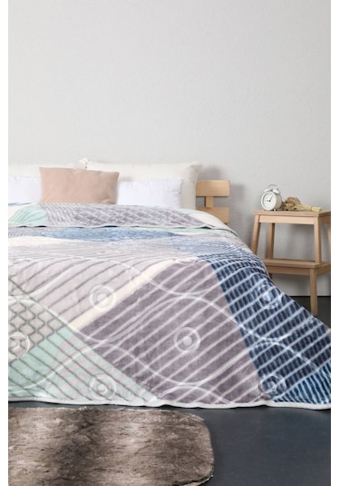 Aksu Embos Tek Kişilik Battaniye 2 Kg - Gri