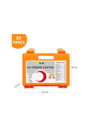 KKDAVM İşyeri Çantası Ecza Dolabı İlk Yardım Seti , İlk Yardım Çantası