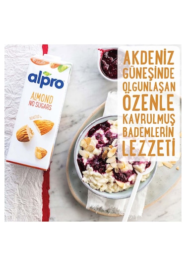 Alpro Şekersiz Badem Sütü 4 x 1 L
