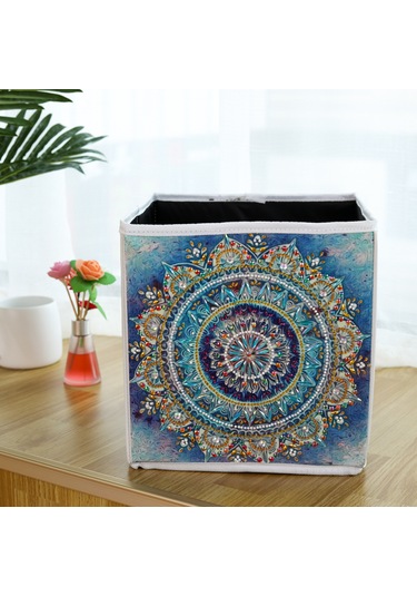 Jeemson Dıy El Sanatı Taşlama Depolama Kutusu - Beyaz Kanvas, 25cm, Araç Seti Dahil Snh008 Çok Renkli