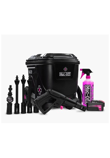 Muc-off Mobil Basınçlı Bisiklet Yıkama Seti +1l Nano Cleaner Siyah