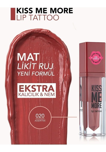 Flormar Uzun Süre Kalıcı Mat Ruj - Kiss Me More-020 Assertive-8682536040877