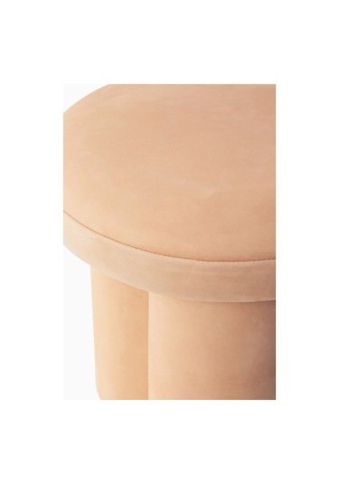 101 Copenhagen Big Foot Bej Nubuk Deri Tabure, Minimalist Modern Tasarım