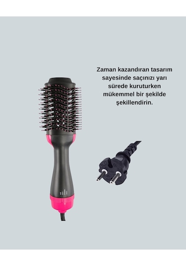 Mey İthalat Oval Tasarımlı Profesyonel Fönlü Saç Şekillendirici