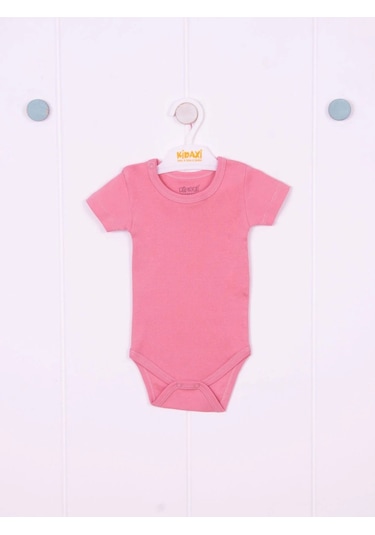 Julayla Kidaxi Kısa Kollu Çıtçıtlı Pembe Bebek Body Pembe