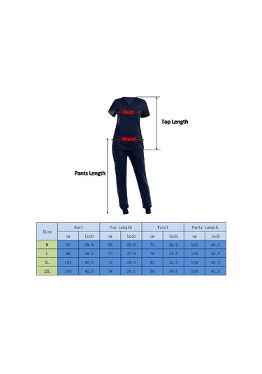 Dolıty Çok Cepli V Yaka İş Elbisesi Ile Nefes Xxl-koyu-mavi