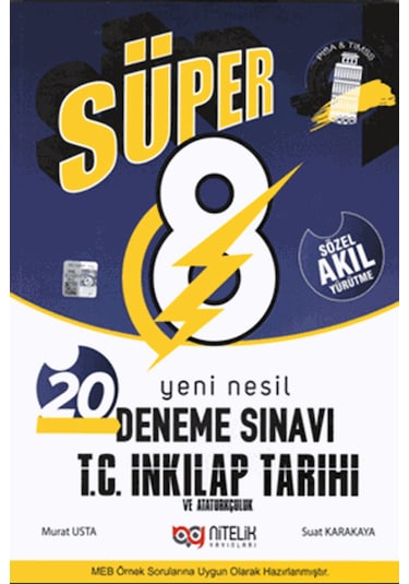 NİTELİK 8. Sınıf Deneme Yeni Nesil Süper İnkılap Tarihi ve ATATÜRK