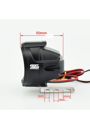 2 Adet Motosiklet Scooter Led Sis Farı Çakar Ve Sabit Mod 6 Ledli Beyaaz