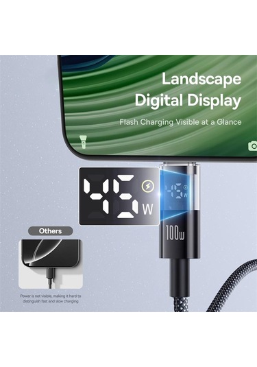 Baseus Display 00100w Usb-a - Type-c Hızlı Şarj Kablosu, Uzunluk:2m 001