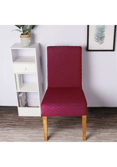Reedark Yıkanabilir Kısa Sandalye Kılıfı - Elastik Kumaş, 45-60cm, Şarap Kırmızısı Diğer
