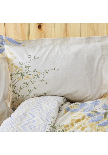 Karaca Home Clarinda Hardal %100 Pamuk Çift Kişilik Lastik Çarşaflı Nevresim Takımı Hardal