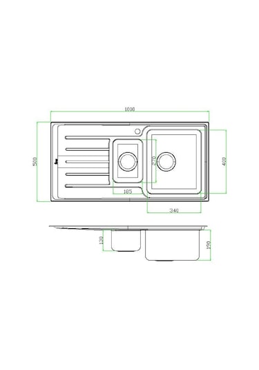 Teka Eviye Vıtae 60 B Mikro Keten 1.5 Gözlü Sol Damlalıklı