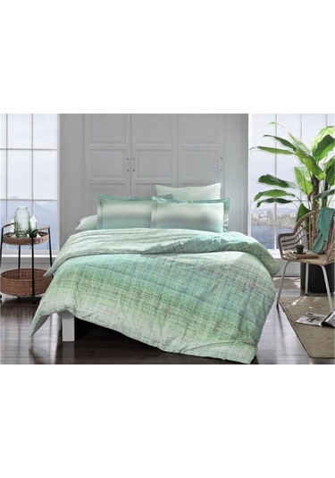 Özdilek Çift Kişilik Yeşil Weave Ranforce Nevresim Takımı Renkli