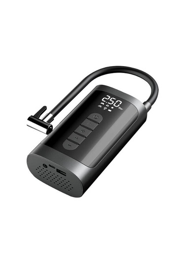 Vkemall Kompakt Kablosuz Akıllı Araç Lastik Pompa, 4 Modlu Çok Fonksiyonlu, Dijital Gösterge, Motosiklet Bisiklet Toplar İçin