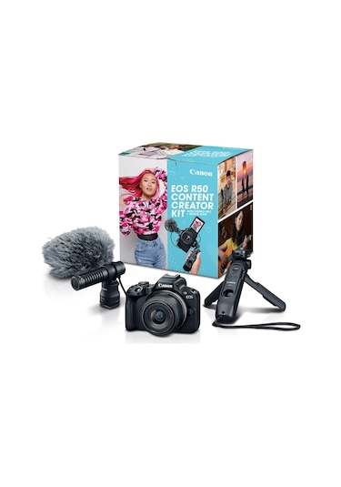 Canon EOS R50 Content Creator Kit Aynasız Fotoğraf Makinesi