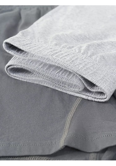 Clever Wear Pamuklu Boksaş 26236374 Açık Gri Melanj