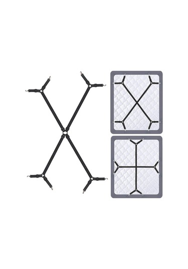 Beyaz Ayarlanabilir Yatak Çarşaf Askıları Çapraz Raptiye Yatak Örtüsü Klipsleri Askılar Tutucular Ev Tekstili Organize Aletler