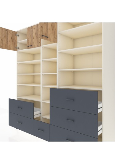 Kronos Dolap 17 Raflı 6 Çekmeceli 3 Kapaklı 220x59x243 Aytaşı-çam/antrasit Atlas Çam/antrasıt Kronos Dolap 17 Raflı 6 Çekmeceli 3 Kapaklı 220x59x243 Aytaşı-çam/antrasit Atlas Çam/antrasıt