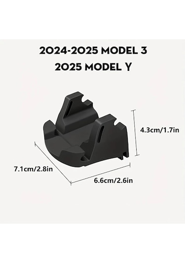 Cordial 2025 Model Y/3 İçin Tesla Telefon Tutucu, Sıvı Silikon Navigasyon Braketi, Yıkanabilir Taşınabilir