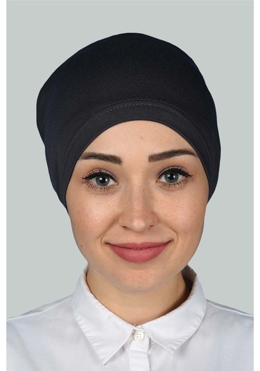 Altobeh Hazır Pratik Geçmeli Lastikli Tesettür Bone - Füme