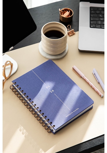 2026 A5 Spiralli Keten Haftalık Ajanda 12 Aylık - Lila Lila