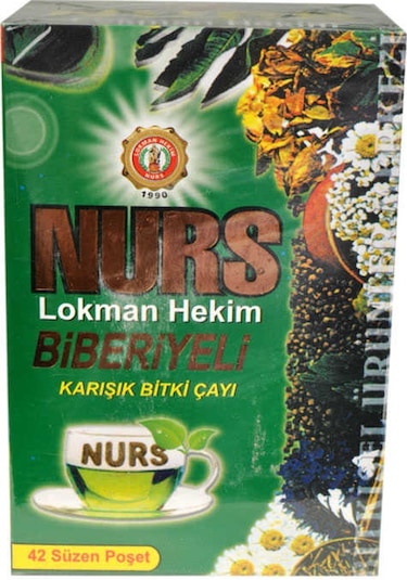 Nurs Lokman Hekim Biberiyeli Karışık Bitki Süzen Poşet Çay 42'li