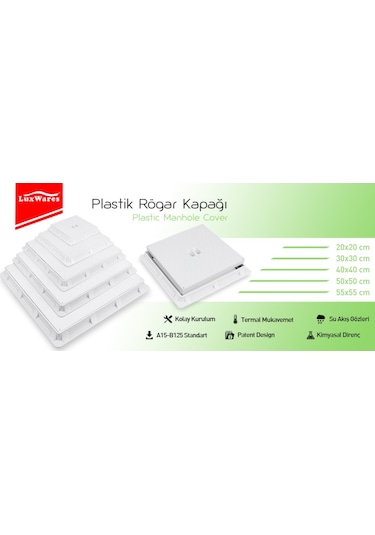 40x40 Plastik Yeraltı Buat Ve Rögar Kapağı+kutusu (menhol)