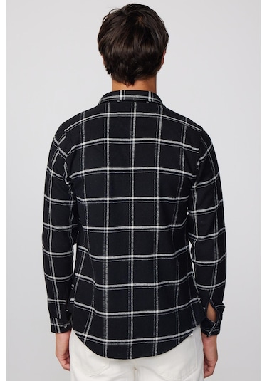 Tudors Slim Fit Dar Kesim Cepli Kareli Oduncu Erkek Gömlek-28532-multi Çok Renkli