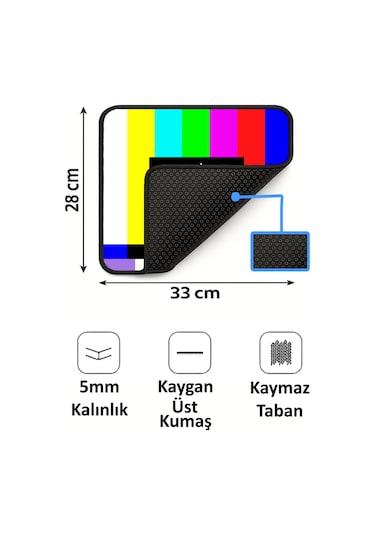 Kahve Error Tasarımlı 33x28 Cm Mousepad Kaymaz Taban Rahat Konforlu Mouse Pad