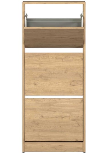 Flat Duo Üç Katlı Ayakkabılık Florida Meşe 51x119x26 Cm Meşe Flat Duo Üç Katlı Ayakkabılık Florida Meşe 51x119x26 Cm Meşe