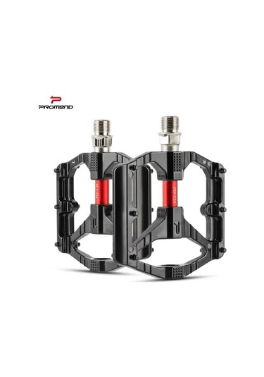 Promend T26 Çift Kovanlı Alüminyum Geniş Platform Du Peilin Rulman Bisiklet Pedalı Siyah