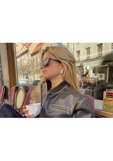 Aurrari Vintage Wing Gold Küpe Çok Renkli