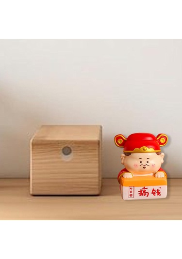 Suntek Magideal Çin Zenginlik Tanrısı Heykeli Küçük Cai Shen Yatak