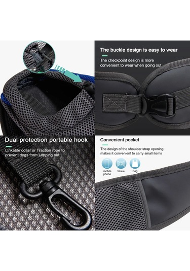 Pet Kedi Köpek Taşıyıcı Sırt Çantası Seyahat Tote Omuz Çantaları Örgü Sling Red S