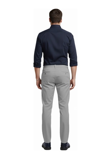 Deepsea Erkek Gri Esnek Kumaş Slim Fit Beli Lastikli Günlük Spor Pantolon 2601070 Gri