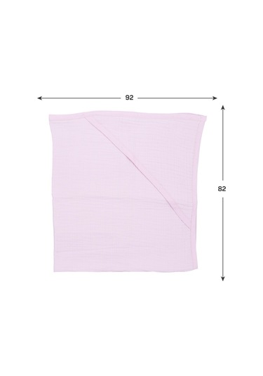 Ezh Başlıklı 4 Kat Müslin Bebek Battaniyesi 92x82 Cm 1209