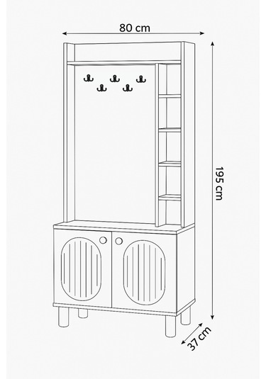 Lidya Çalışma Masası Beyaz Raflı Kapaklı Bilgisayar Masası 90x60x165 cm