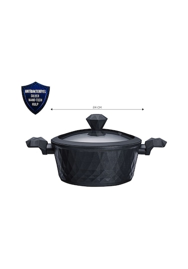 Karaca  Biodiamond Antibakteriyel Kulp Tencere 24 Cm