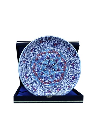 E38 El İşçiliği Çini Tabak - 30 Cm - 6519