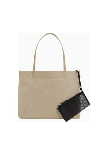 Lojel Semo Tote Bag Deri Askılı Omuz Çantası Bej