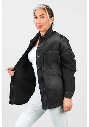 Kadın Oversize Kot Ceket 2l/6420 001