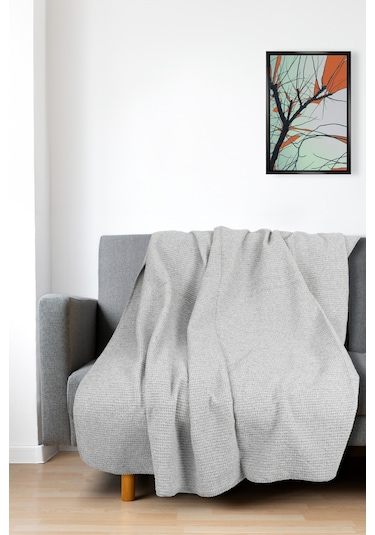 Verra Home Pamuklu Tv Battaniyesi 150 x 200 Gri