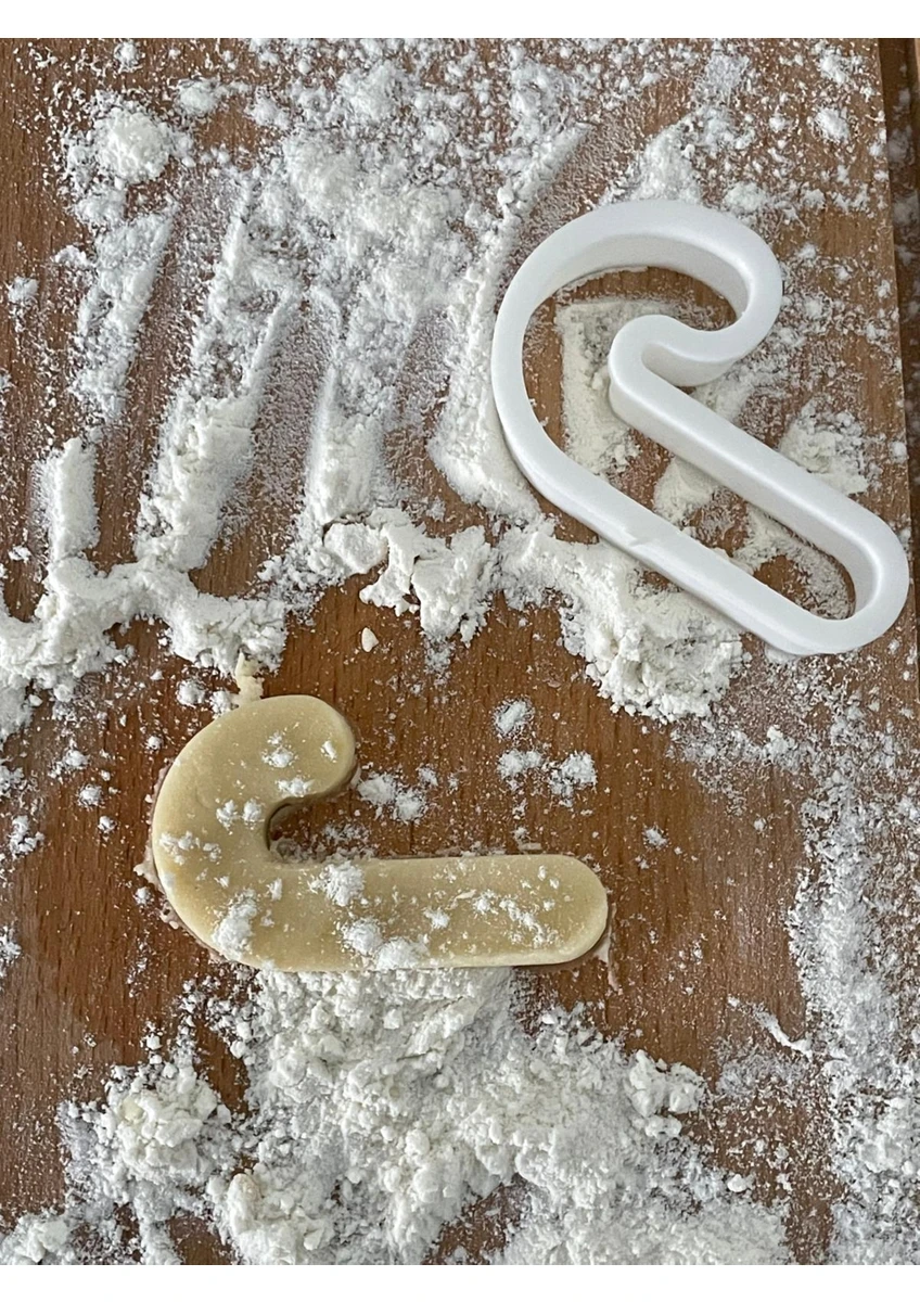 Yılbaşı Konseptli Kurabiye Kalıbı Seti 5'li Beyaz