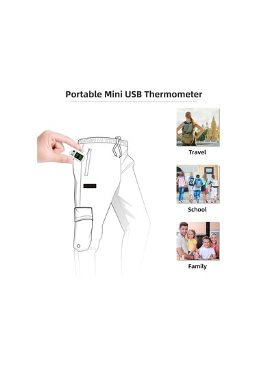 Kosona İos Uyumlu Akıllı Telefon Isı Ölçer - Taşınabilir, Şarj Gerektirmez, 1 Saniye Ölçüm, 32-42 C Aralığı