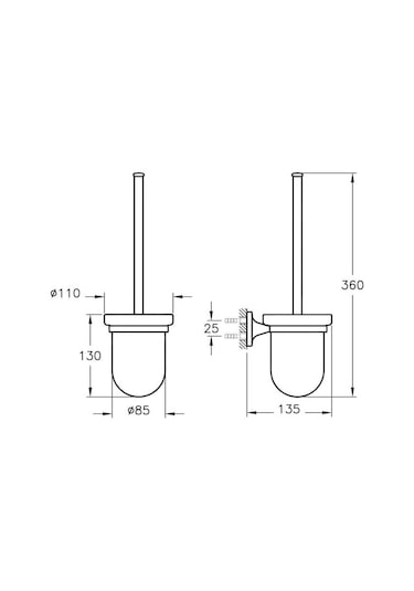 VitrA Marin Tuvalet Fırçalığı  A44948