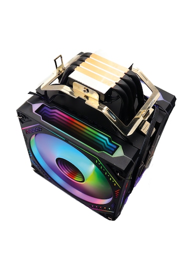 Zoko Ice Pro Bp4 Siyah Auto Rainbow Fanlı Kule İşlemci Fanı