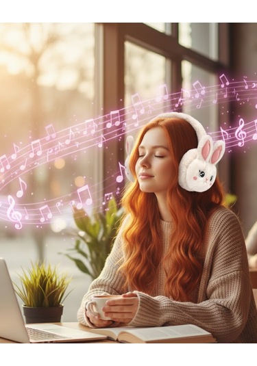 Tavşan Kulaklı Bluetooth Kulaklık Şarjlı Kablosuz Stereo Ses - Lisinya