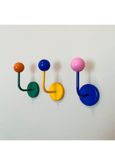 Dianziye Yeşil Ve Pembe Renkli Manyetik Kanca - Mutfak, Banyo Ve Giriş Kapısı İçin Delme Yok Güçlü Tutuculu Dekoratif Asma Aracı